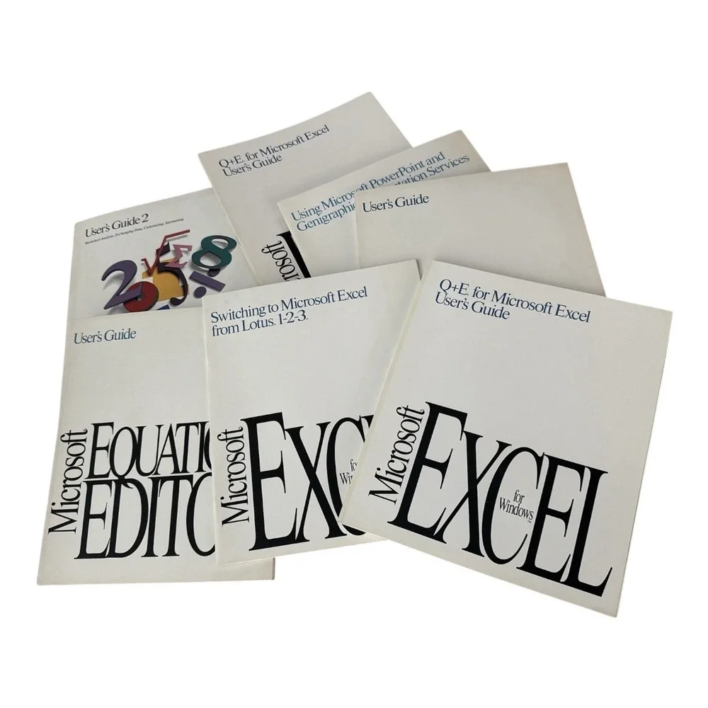 Vintage Lot of Microsoft Computer Manuals‎ – Excel, Word, PowerPoint, Graph